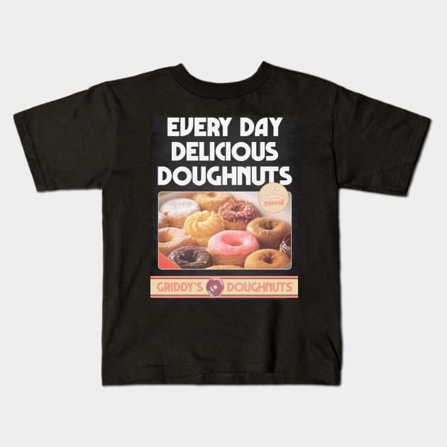 Griddy's Doughnuts Kids T-Shirt by SoggyCheeseFry